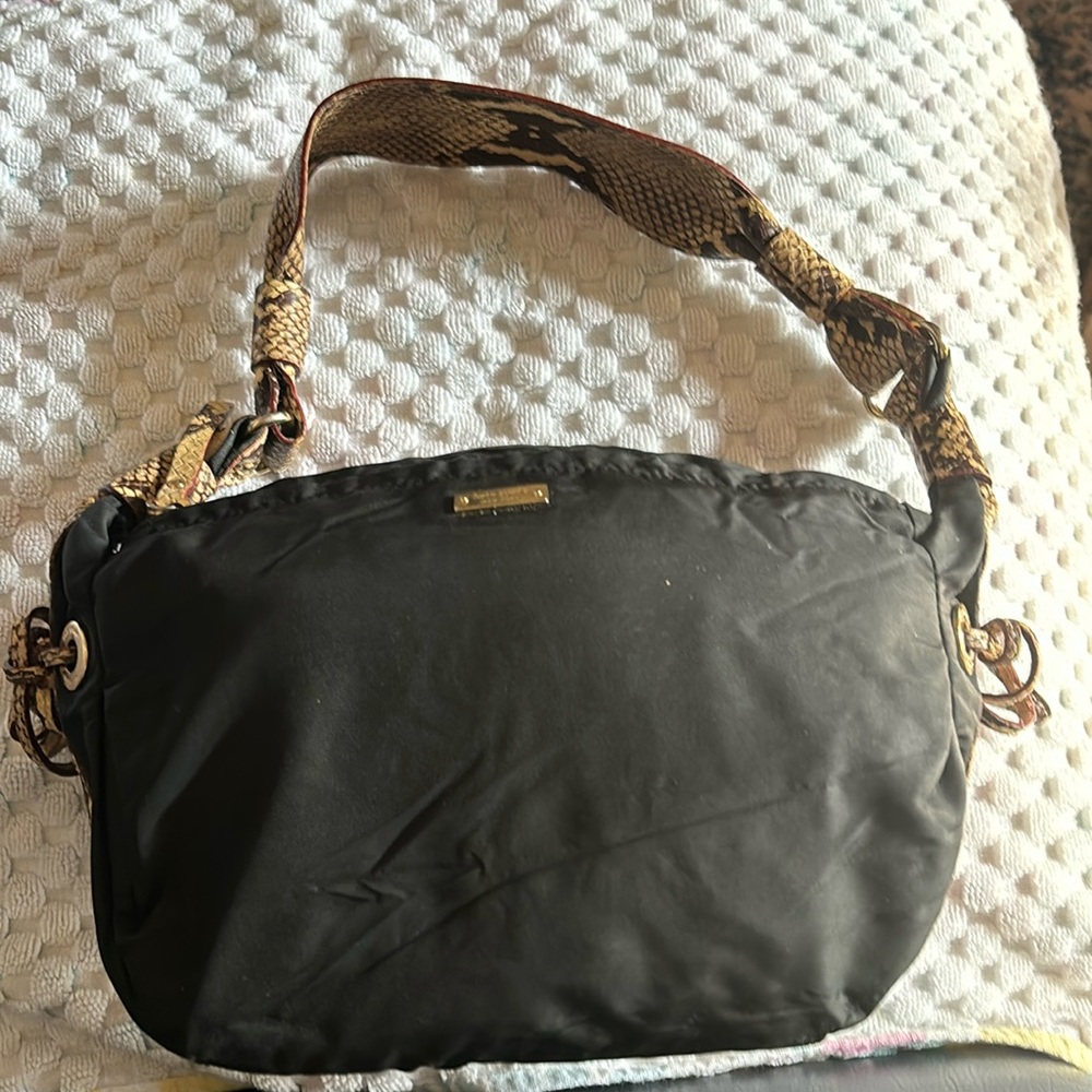 Kate Spade small nylon snakeskin print purse bag